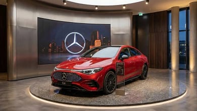 An AI-generated image that reflects Mercedes-Benz CLA won the Car of the Year 2026