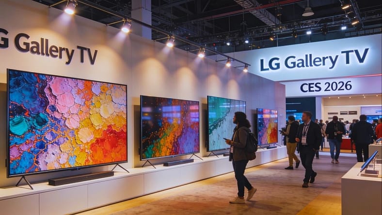 An AI-generated image that reflects LG Gallery TV Showcase at CES 2026