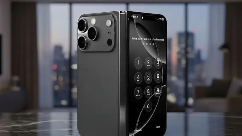 An AI image that reflects Apple's A20 Pro Chip Unleashed: iPhone Fold and 18 Pro Set to Revolutionize Foldables