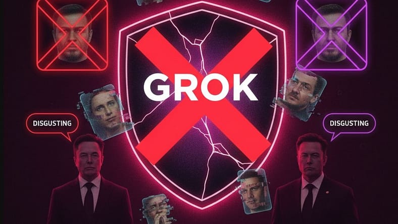 An AI image that reflects First countries worldwide block Musk's Grok AI over deepfake concerns