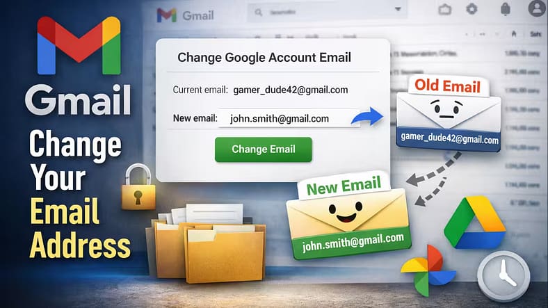 Google Email Address Change Feature: No Need Throwaway Your Old Emails An AI-generated image that reflects Google Email Address Change Feature