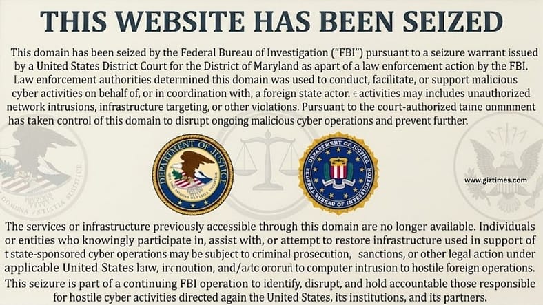 U.S. Authorities Seize Websites Linked to Iran linked group named Hacktivist After Cyberattack Claim