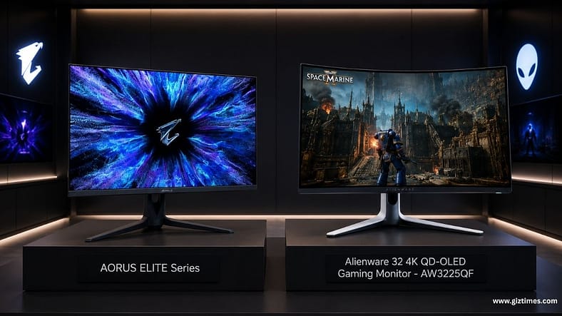 GIGABYTE AORUS ELITE vs Alienware AW3225QF: The Future-Proof Gaming Monitor vs the Perfect Curved OLED Experience