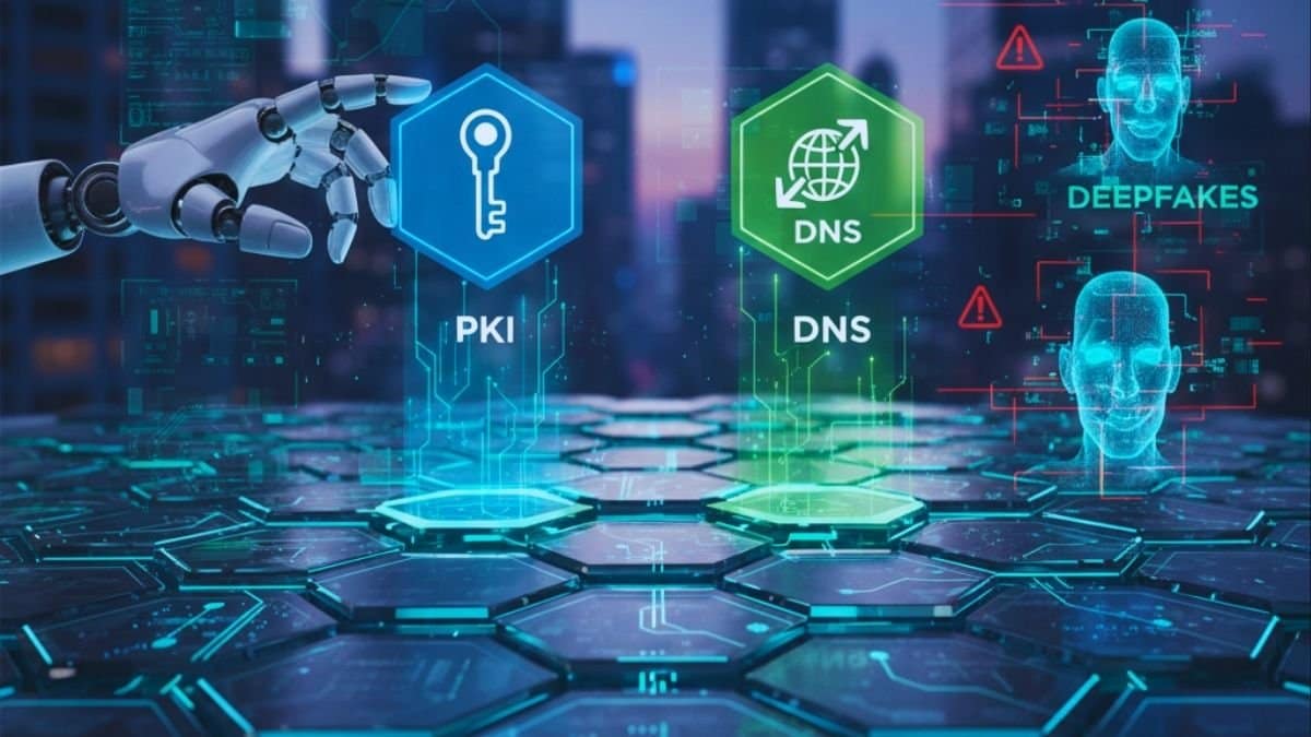 An AI-generated image that reflects digital trust is the basic support system that holds the internet together today.