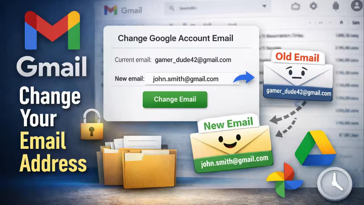 An AI-generated image that reflects Google Email Address Change Feature