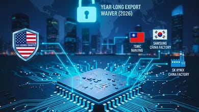 An AI-image that reflects The U.S. has granted a year long license to Taiwan's TSMC to import U.S. chipmaking tools into China