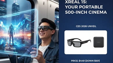 An AI generated image that reflects Xreal reveals enhanced personal cinema glasses for $449